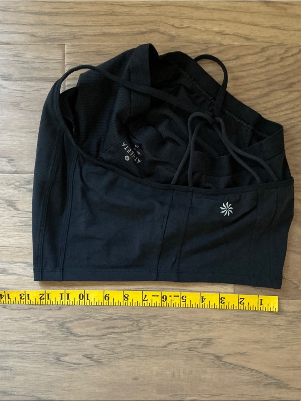 Athleta Black Strappy Performance Sports Bra Medium
